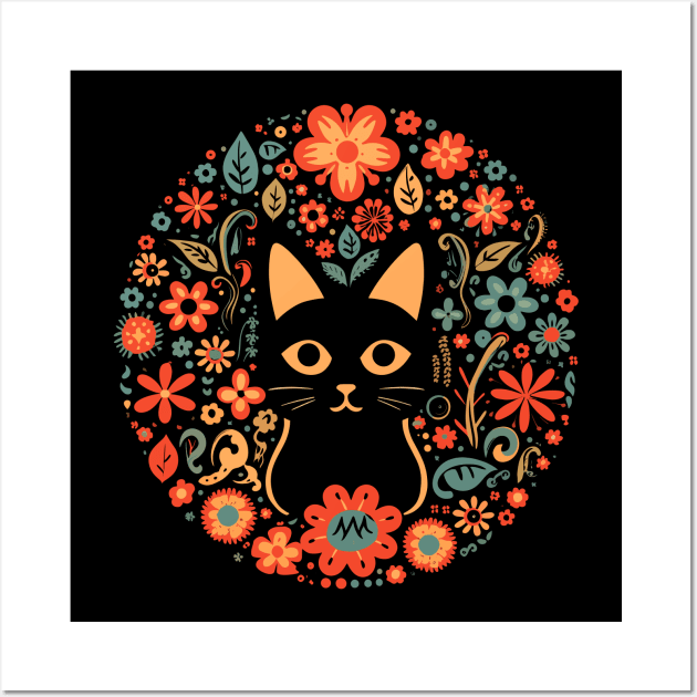 Retro Cat Wall Art by MushMagicWear